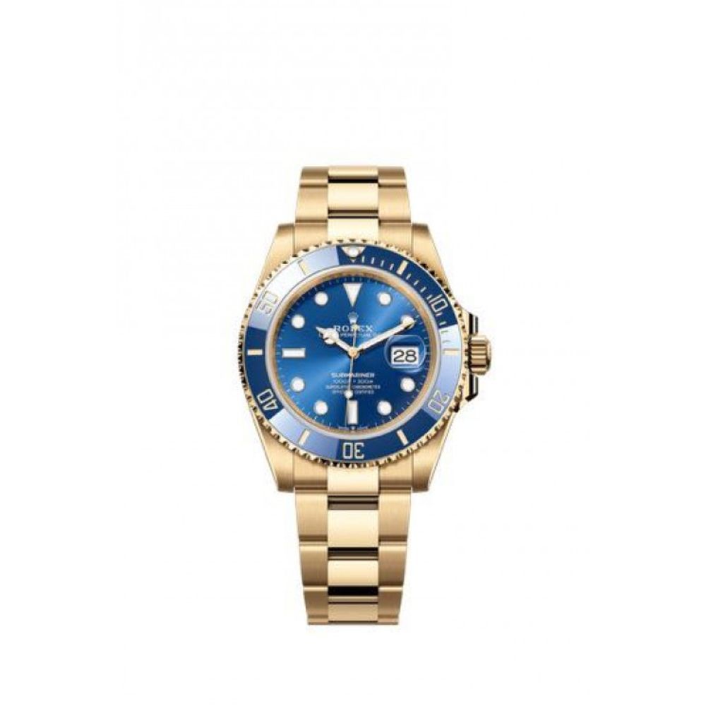 Rollex Submariner Yellow Gold Blue Dial
