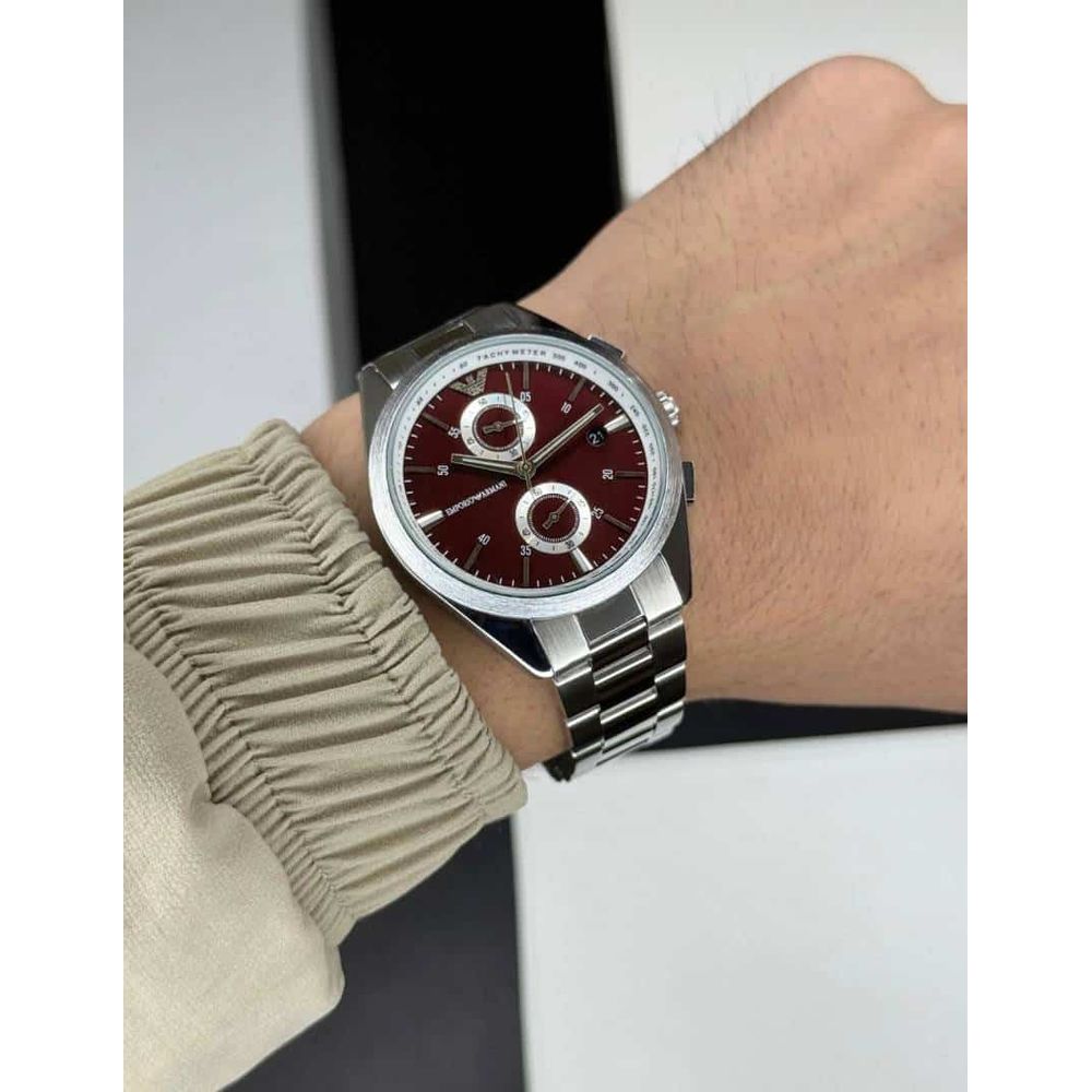 Emporio Armani Chrono red dial