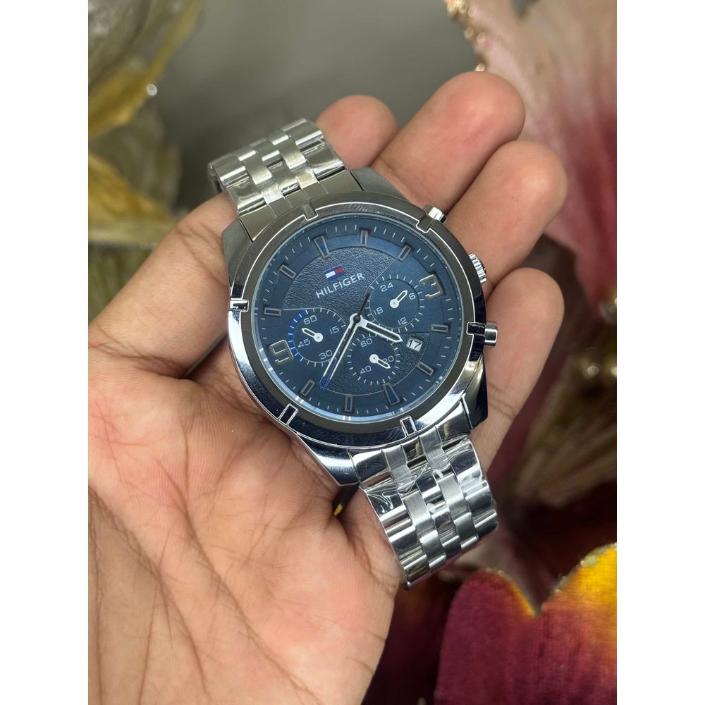 Tommy Hilfige r Silver Blue Chronograph Premium Watch