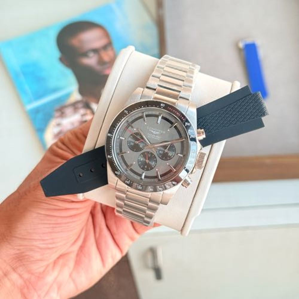 Longinez Conquest Chronograph Automatic With Extra Silicone Strap
