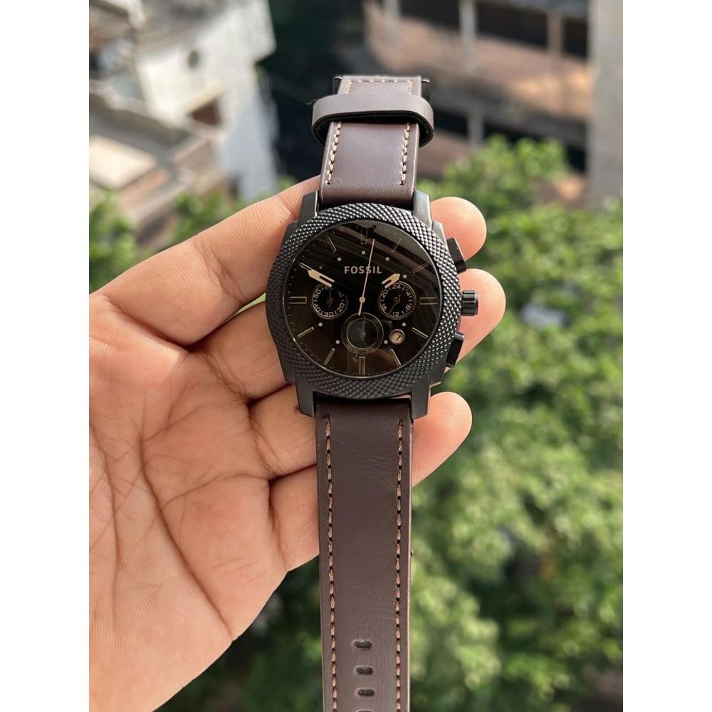 FOSSI BROWN LEATHER ALL CHRONO WORKING