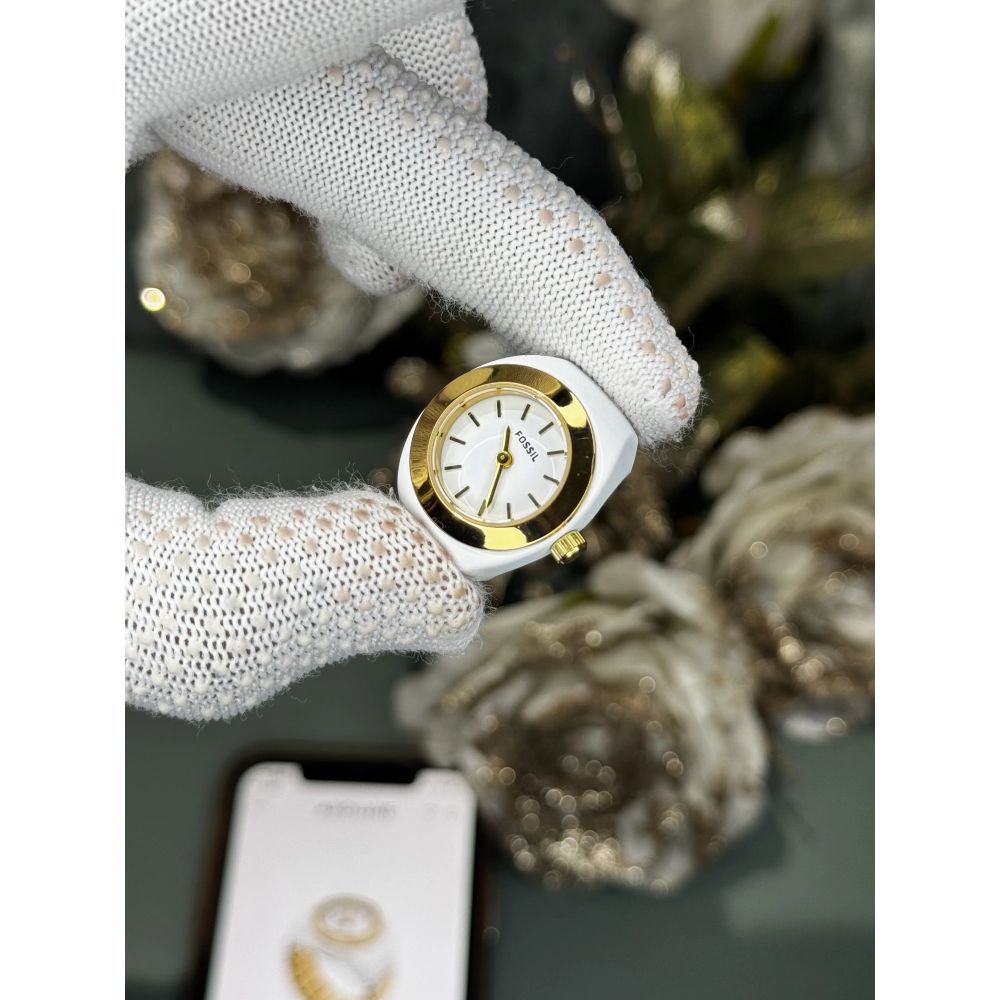 Fossi l Gold White Ring Premium Ladies Watch