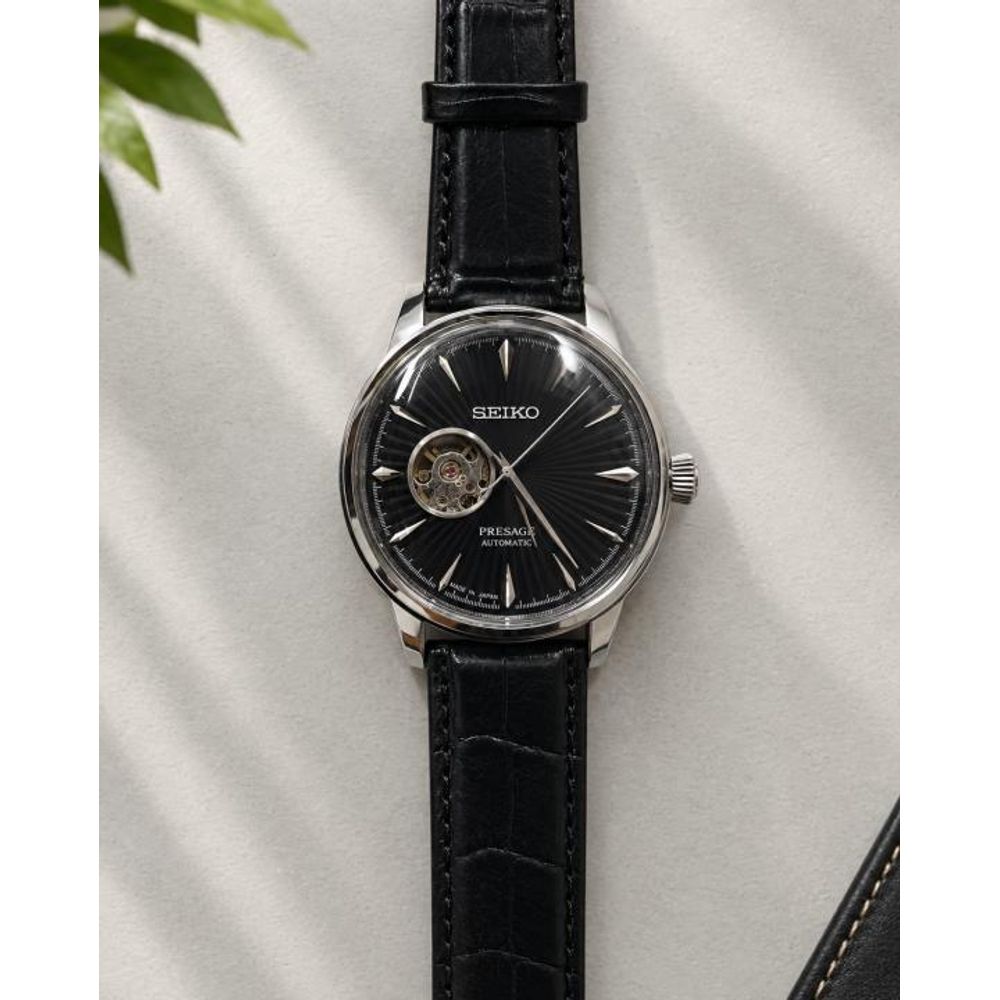 Seiko Presage Automatic Black Silver Dial