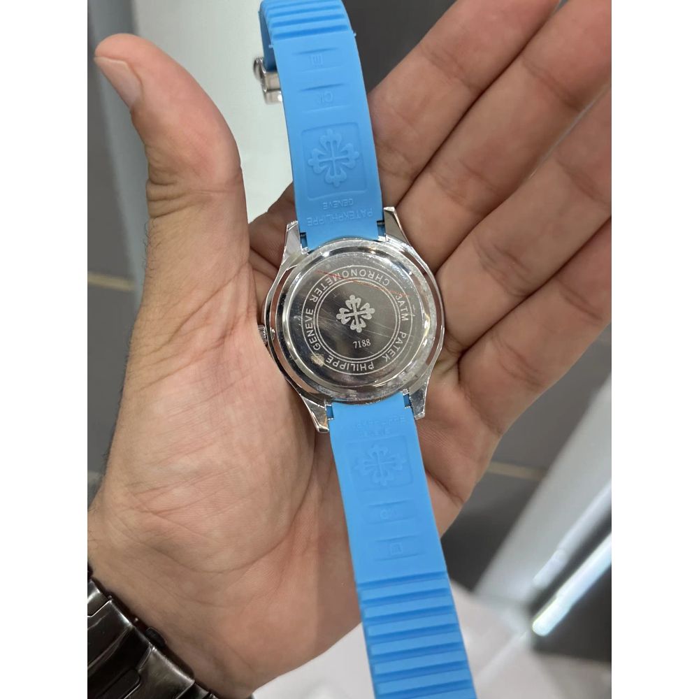 Patek Aquanaut Silver Blue Diamond Premium Watch