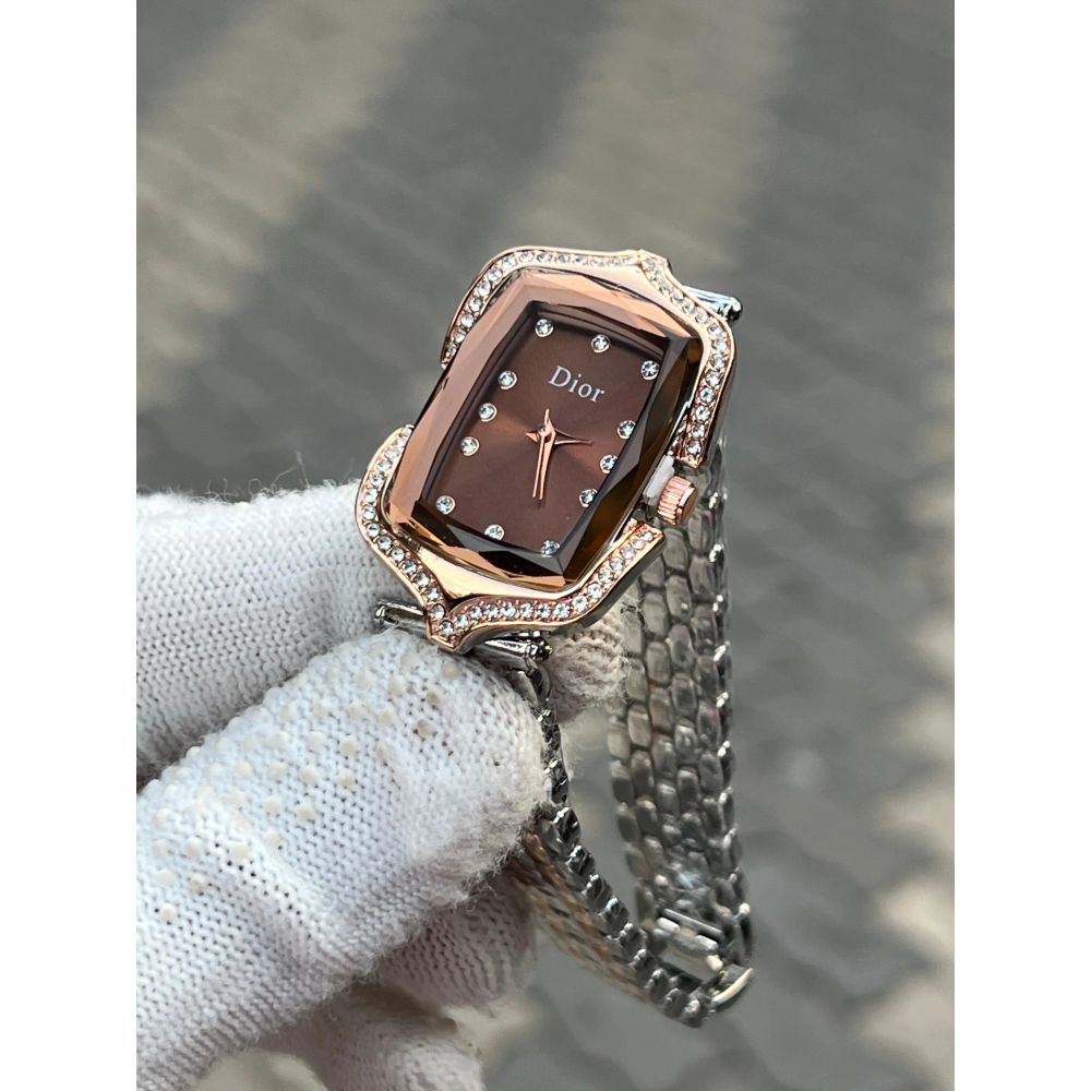 Dior Rose Brown Two Tone Chain