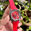 ROLEX DATEJUST RED STRAP AUTOMATIC
