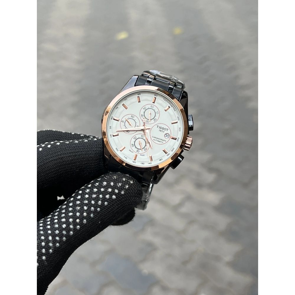 Tisso_t 1853 Chain Black Rose Gold White