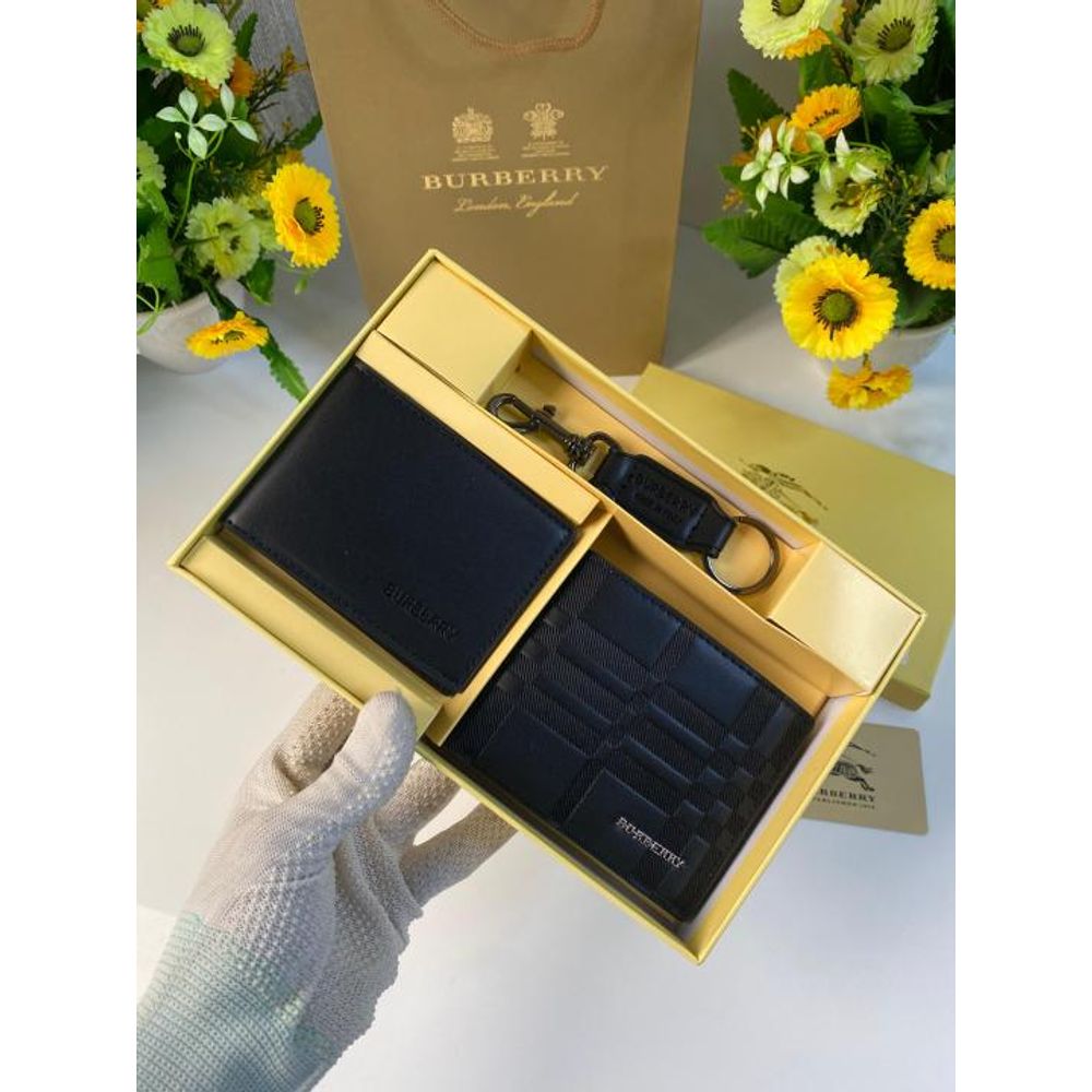 Burber_y premium wallet combo wid og box & accessories