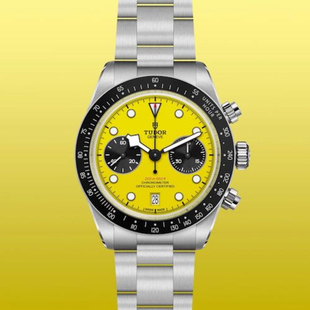 Tudor Black Bay Chronograph Yellow Dial Oyster Strap