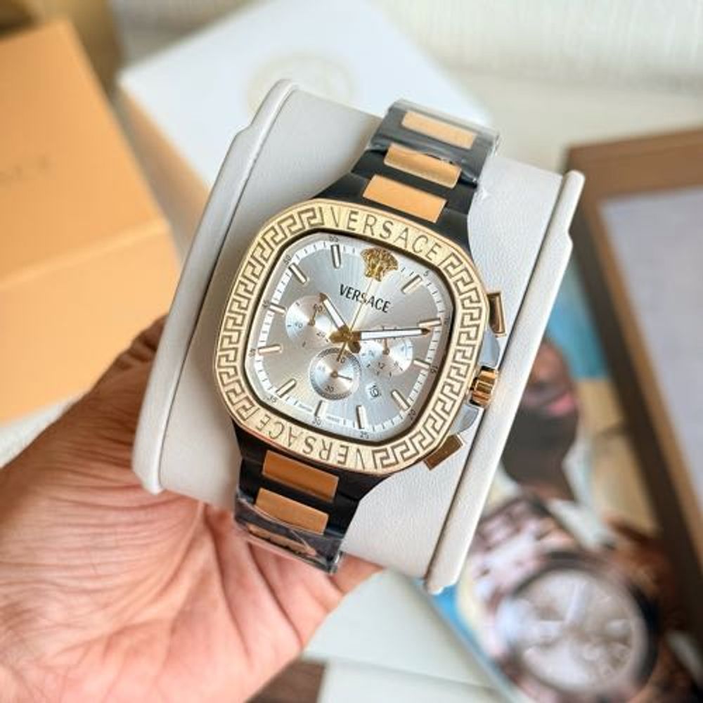 Versace Vchrono Stainless Steel Chronograph MenSwach