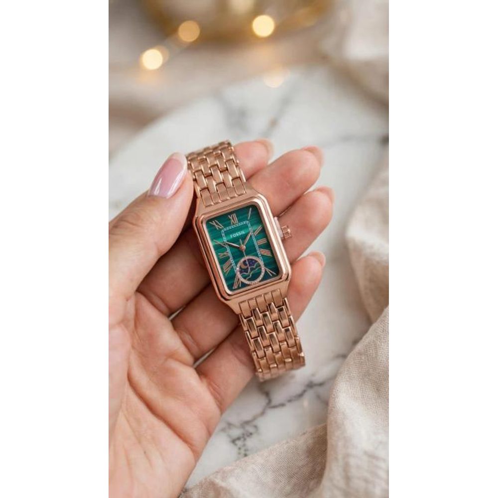 Fossiil Women ES5398 Sunmoon Rosegold Green
