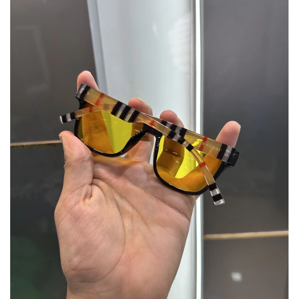 Copy Burberr y Logo Stick Yellow Premium Shades 4395