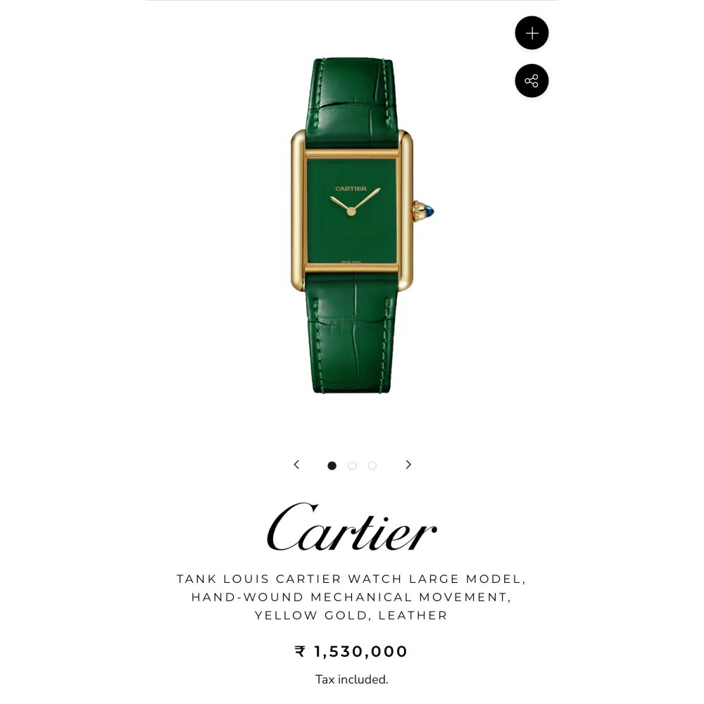 Cartie r Tank Louis Copper Green Slim Premium Watch
