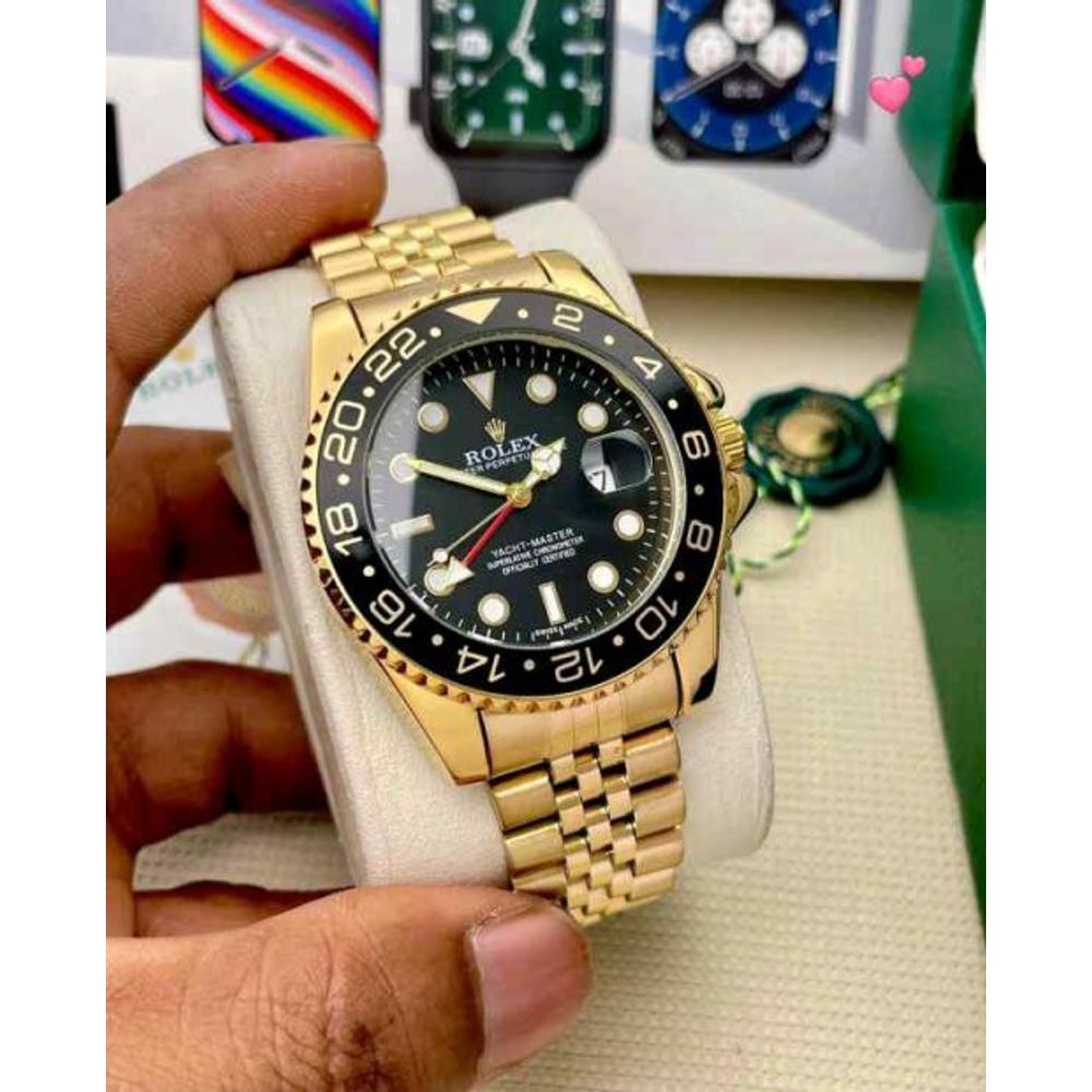 rollex_gmt master 2 Gold black bazel