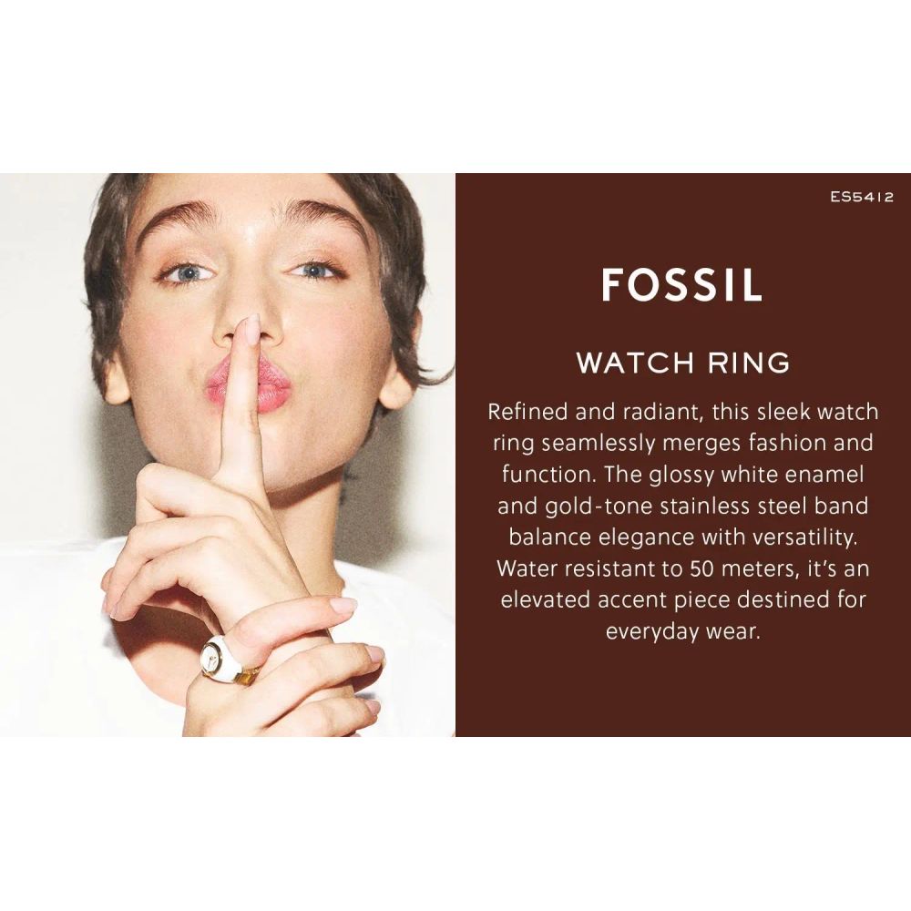 Fossi l Gold White Ring Premium Ladies Watch