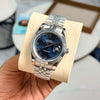 Zr Rollex date just 41mm stainless steel blue dial