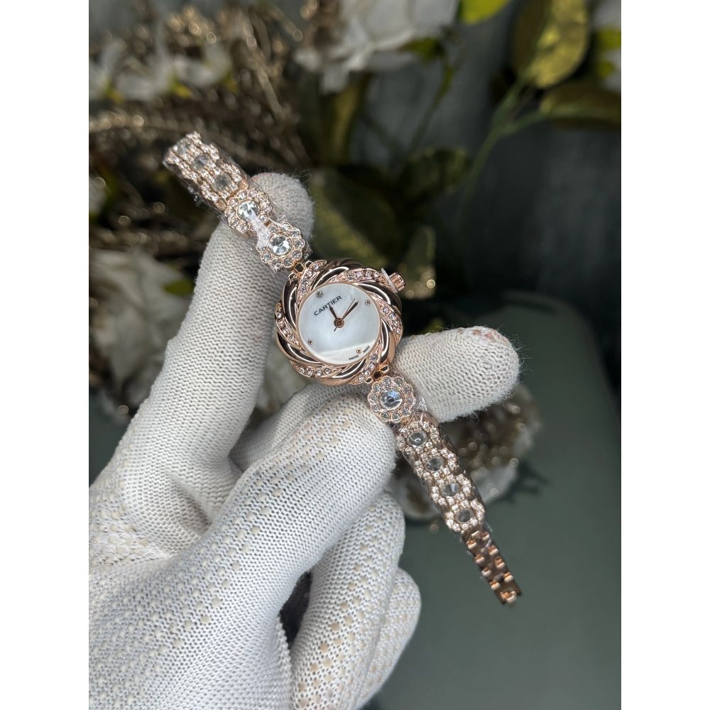 Cartie r Rose Gold Diamond Premium Ladies Watch