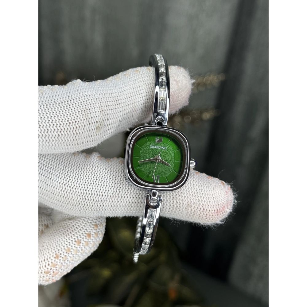 Swarovsk i Silver Green Diamond Premium Ladies Watch