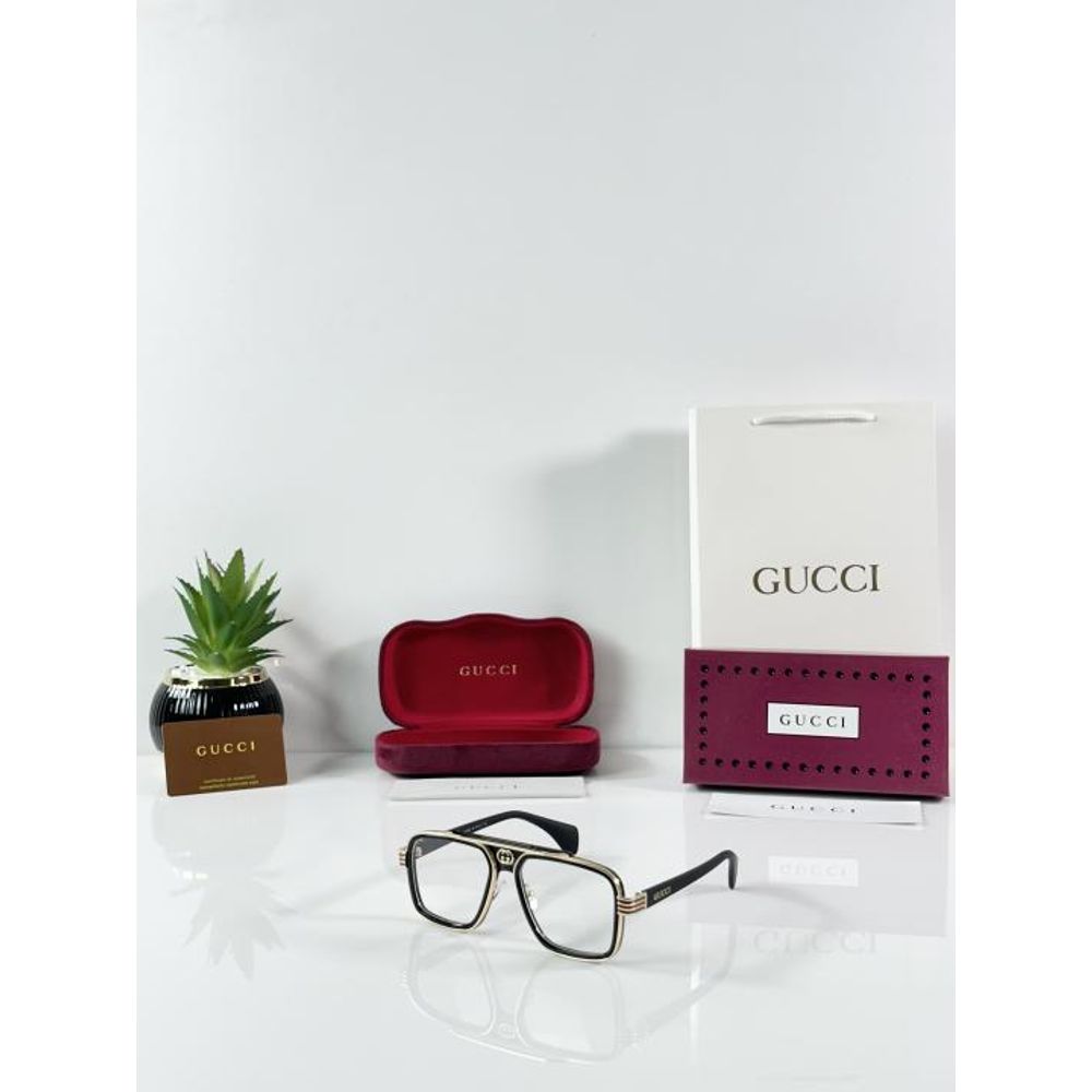 Gucc 1295 Gold Black Frame
