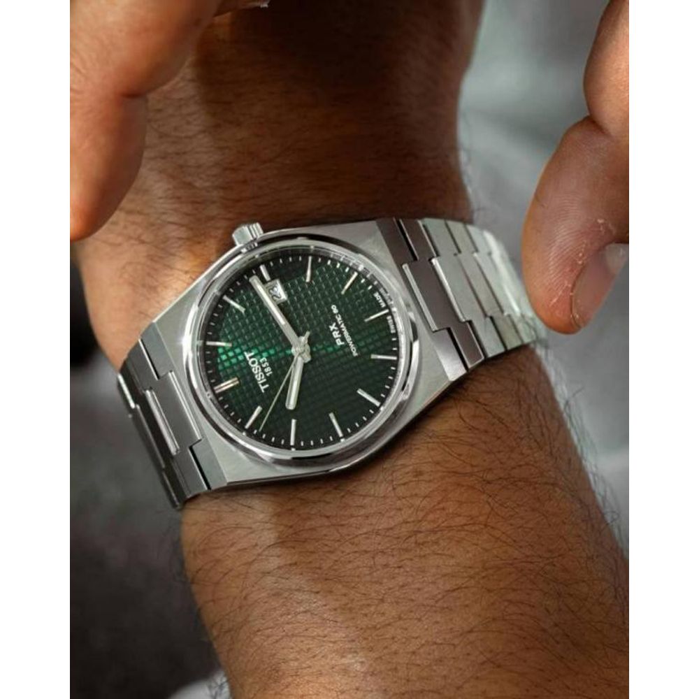 Tissoo_t 1853 Prx Automatic Top Quality Silver-Green
