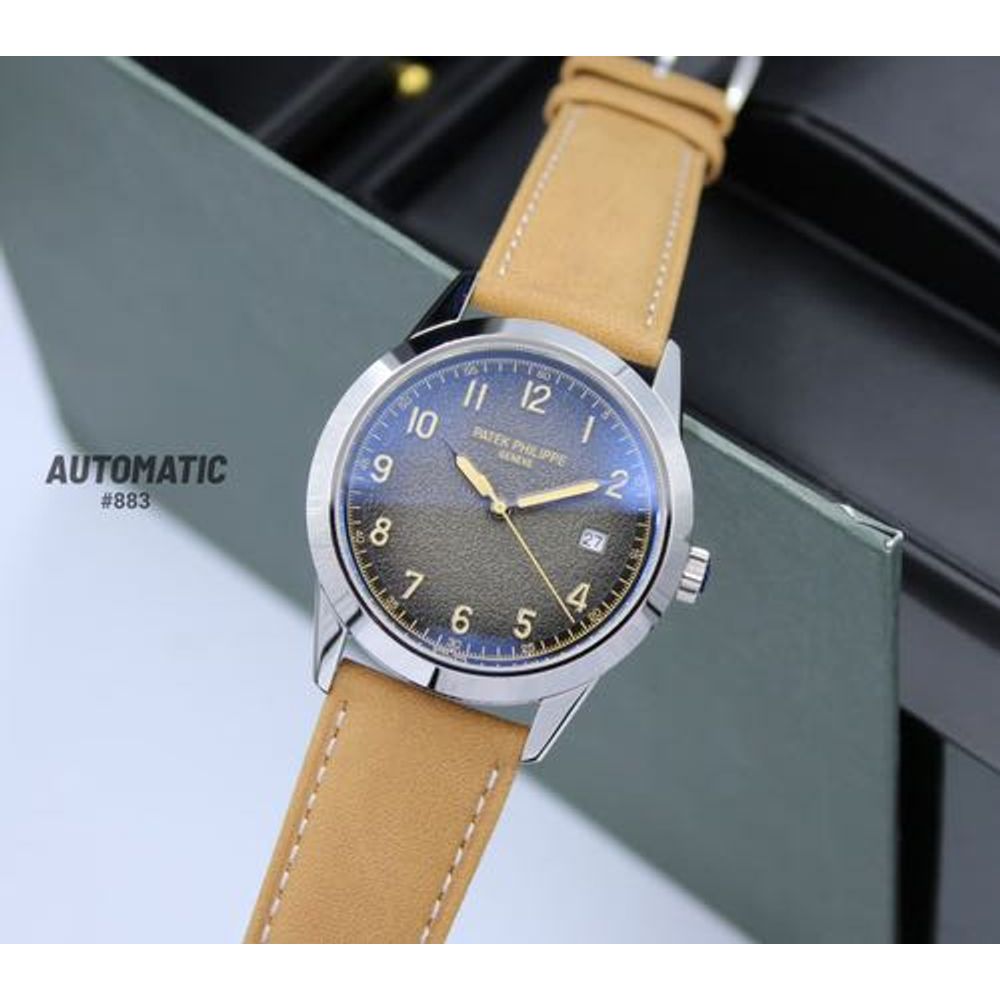 Patek Philipe Caltrava Tan Silver