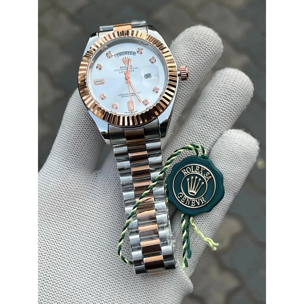 Rolex Two Tone Diamond White