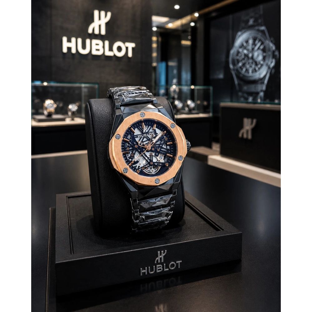 Hublot Big Bang Aero Bang full black Skeleton Dial Watch Quartz