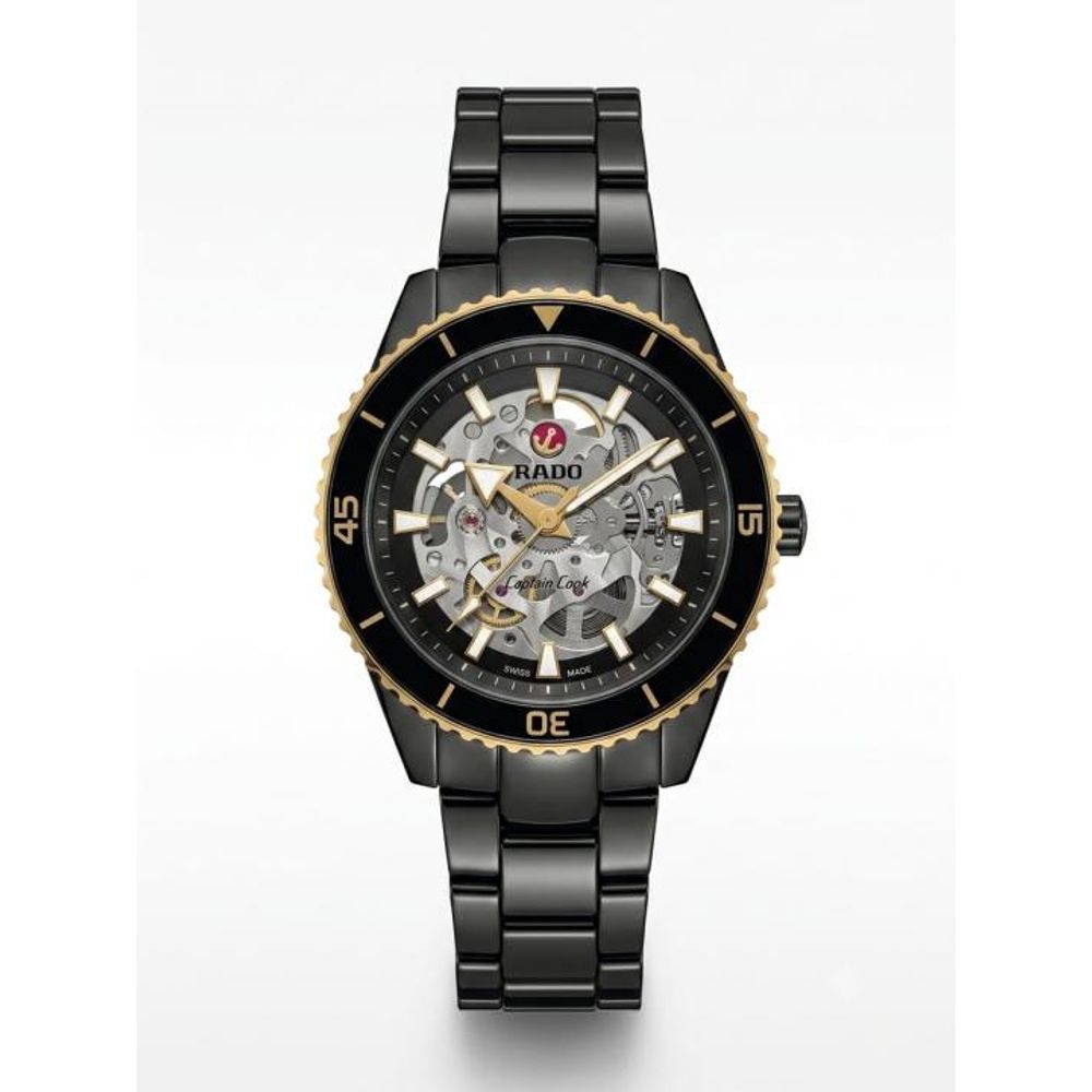 RaddoMen Captain Cook Hightech Automatic Black Gold dial Oper Heart
