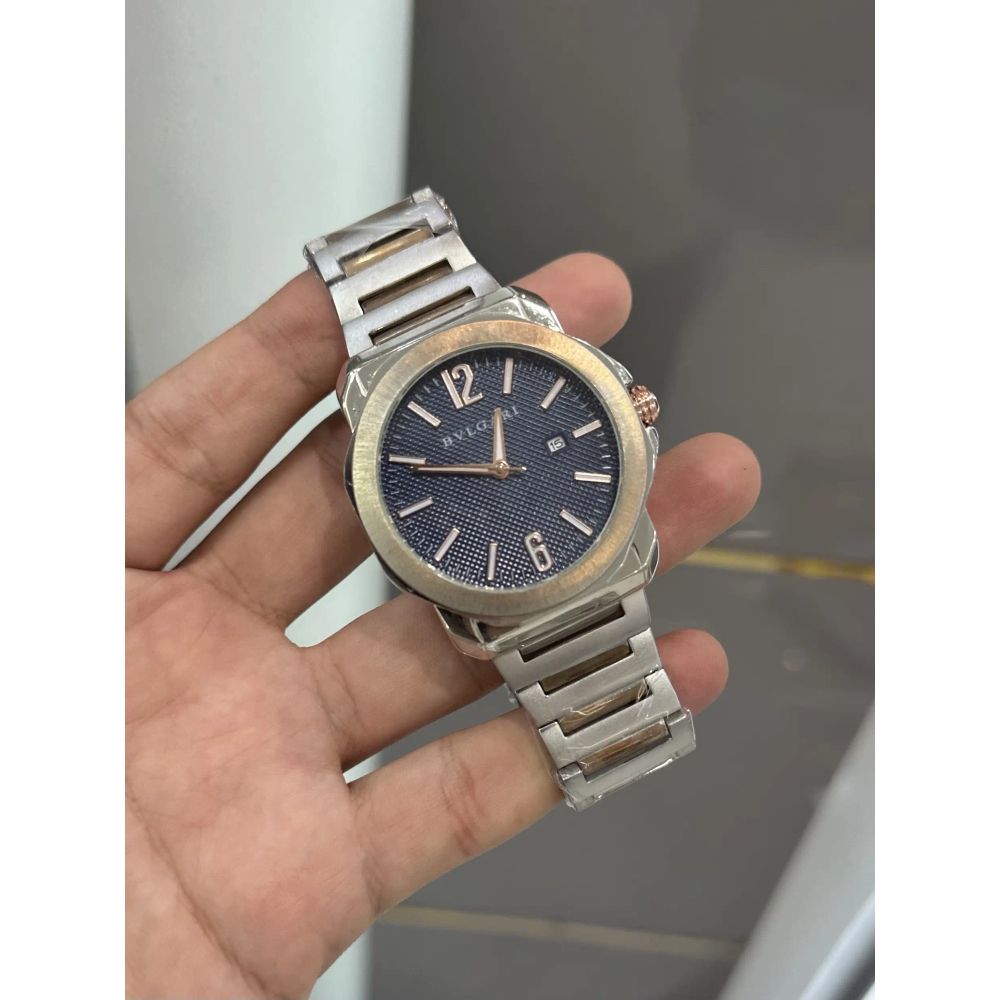 Bvlgari Octo Roma Dual Tone Blue Premium Watch