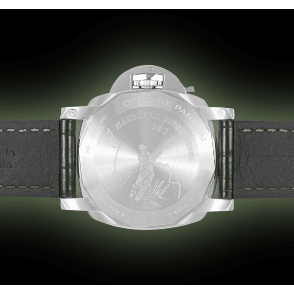 Panerai Luminor 1950 01056 Green Dial Stainless Steel 44.0 mm Mahendra Singh Dhoni HVY 62