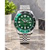 Seiko Sports GMT Open Back Silver Green AT438