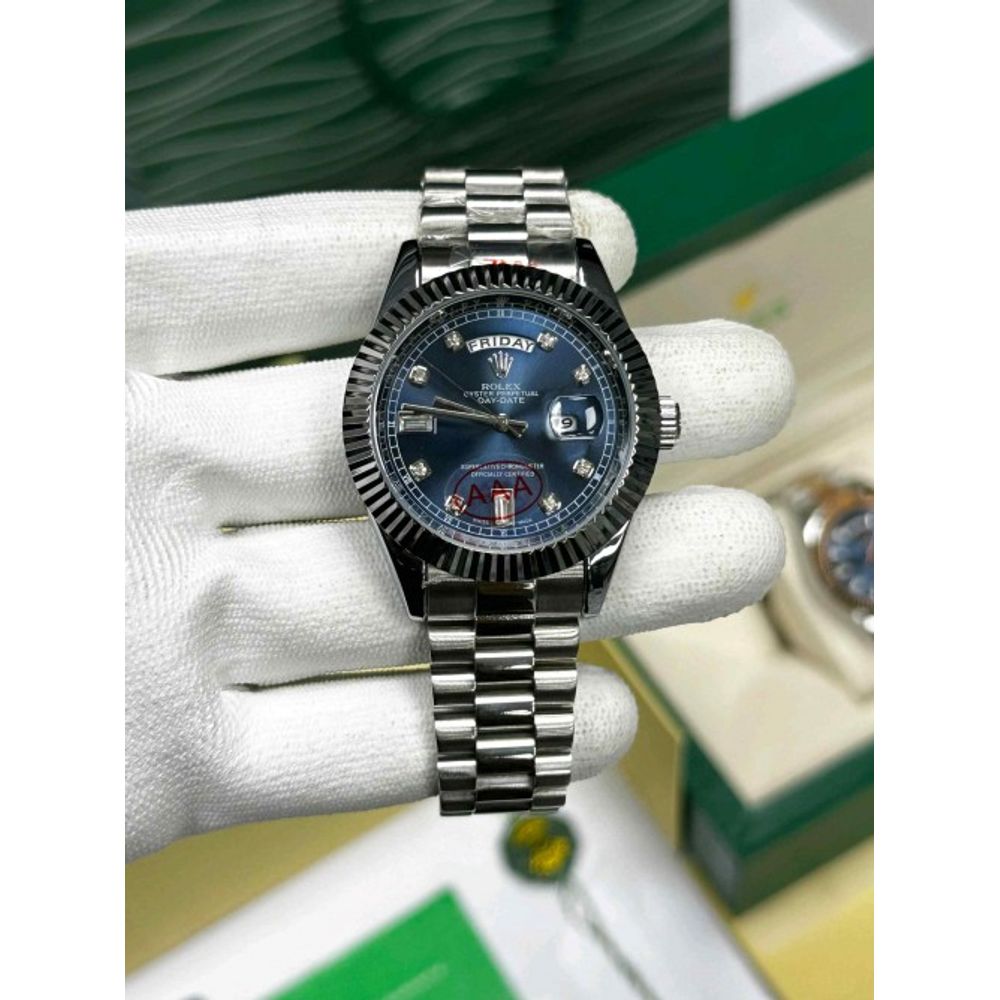 ROLLEX_DAY DATE  SILVER BLUE