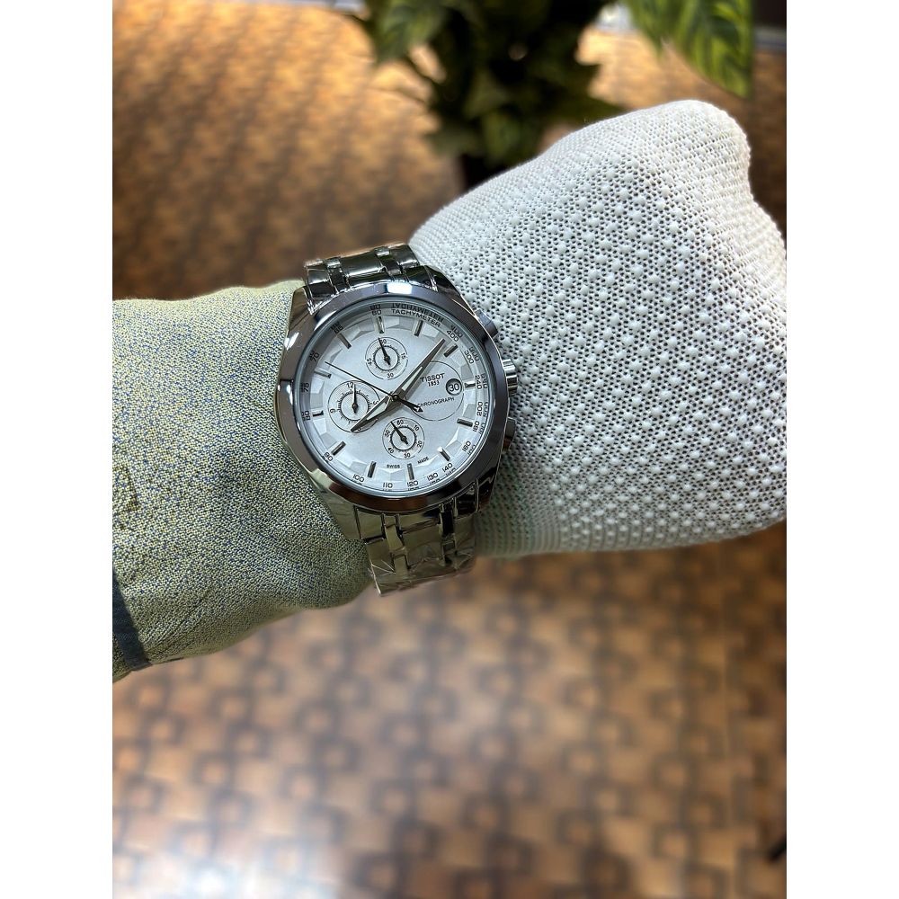 Tisso t 1853 Chronograph silver white