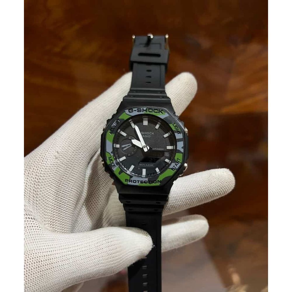 G - Shock Camo Print With Black Belt Premium Watch
