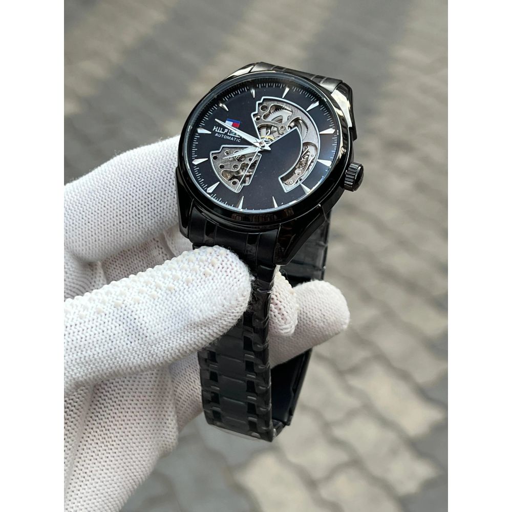 Tomm_y Hilfiger Automatic Skeleton Black