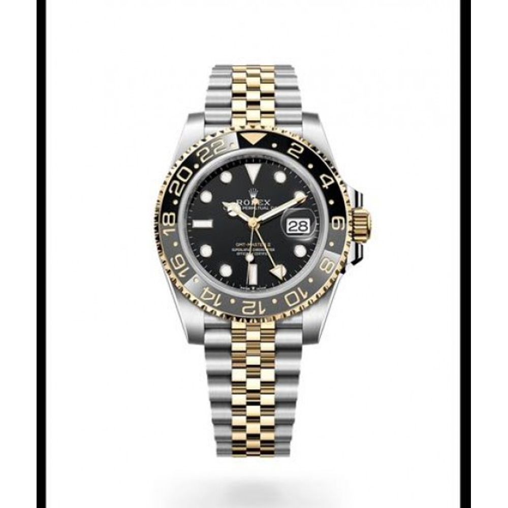 Rollex GMT Master II Silver Gold