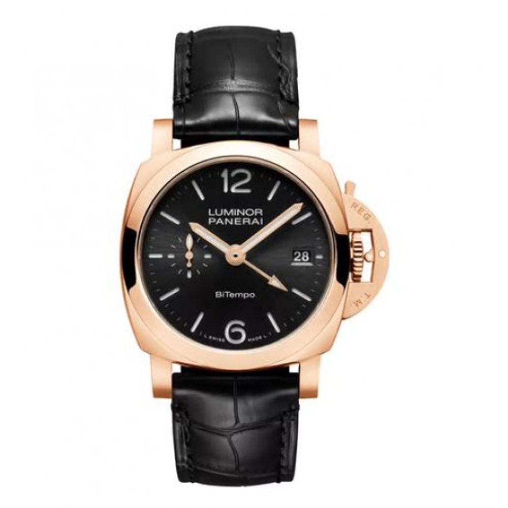 Luminor Panerai Bitempo Black Rose Gold