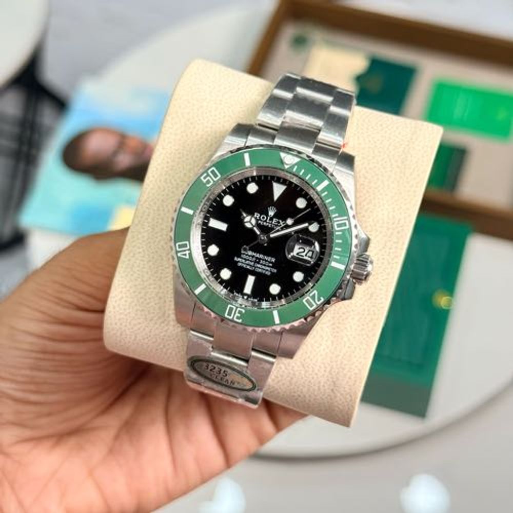 Semi ETA Rollex Submariner Oystersteel Green Bezel