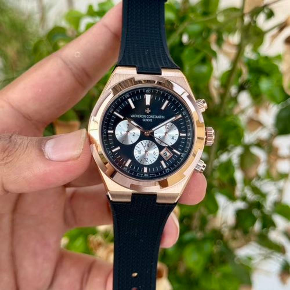 Vacheron Constentin Chronograph Black Rose Gold Automatic