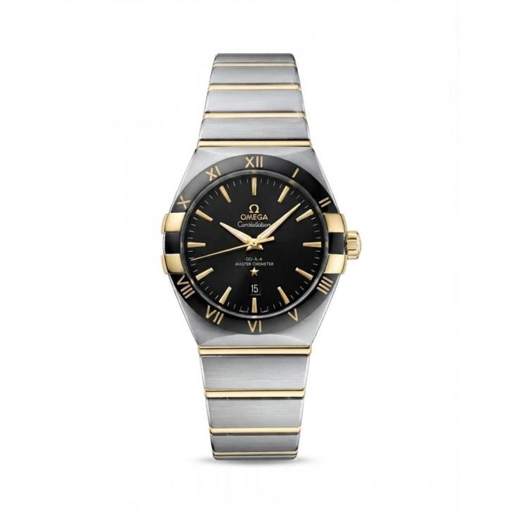 Omegg_a Constellation Co-Axial Chornometer Two Tone Black Dial