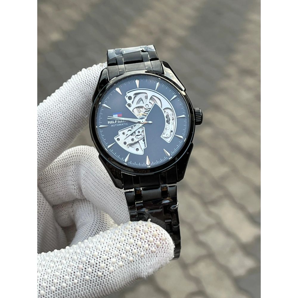 Tomm_y Hilfiger Automatic Skeleton Black