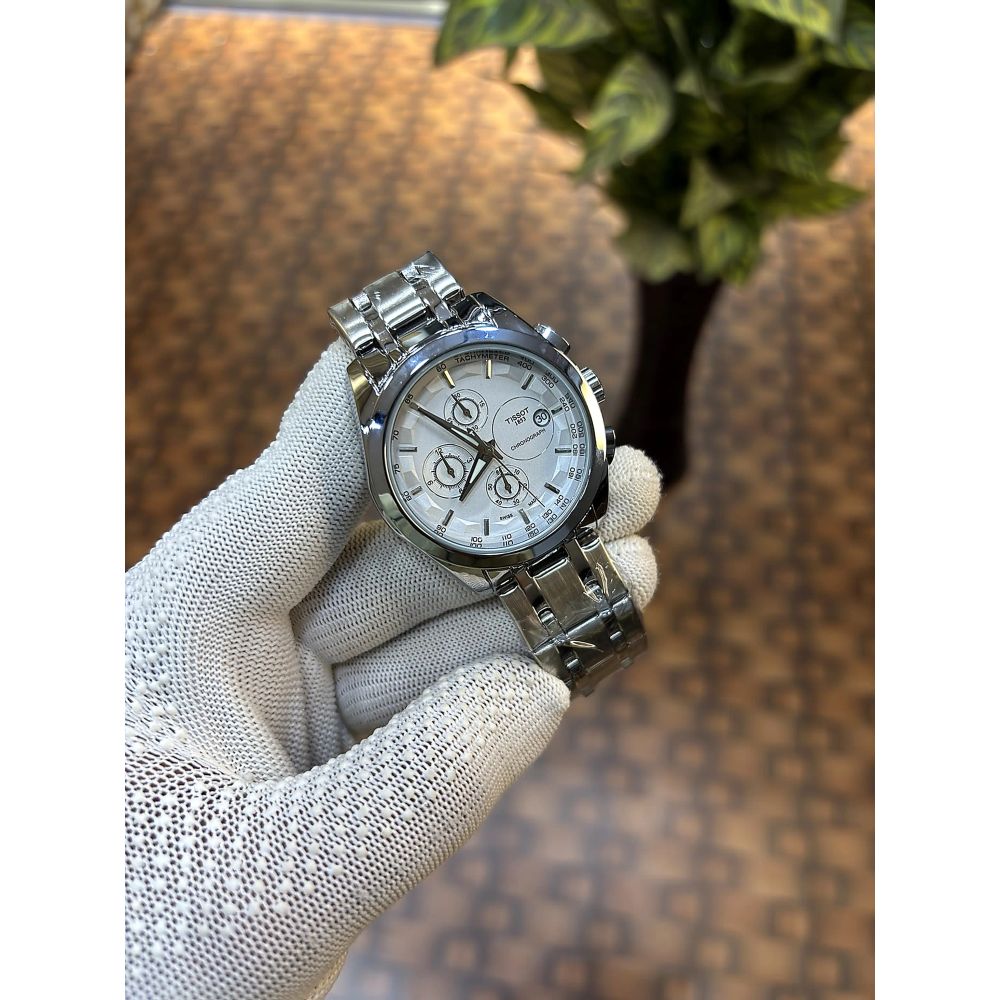 Tisso t 1853 Chronograph silver white