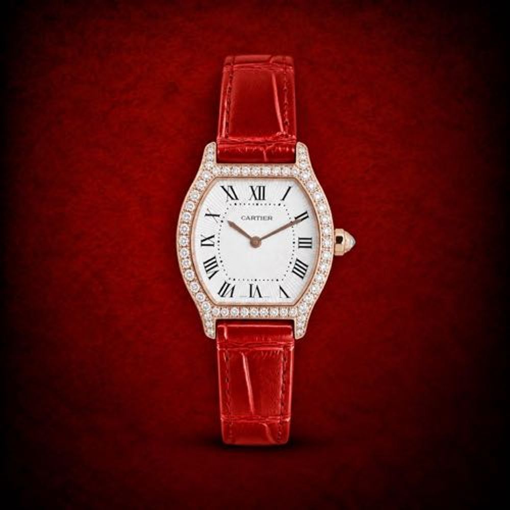 Cartiar Tortue Small Model Diamonds Set Bezel