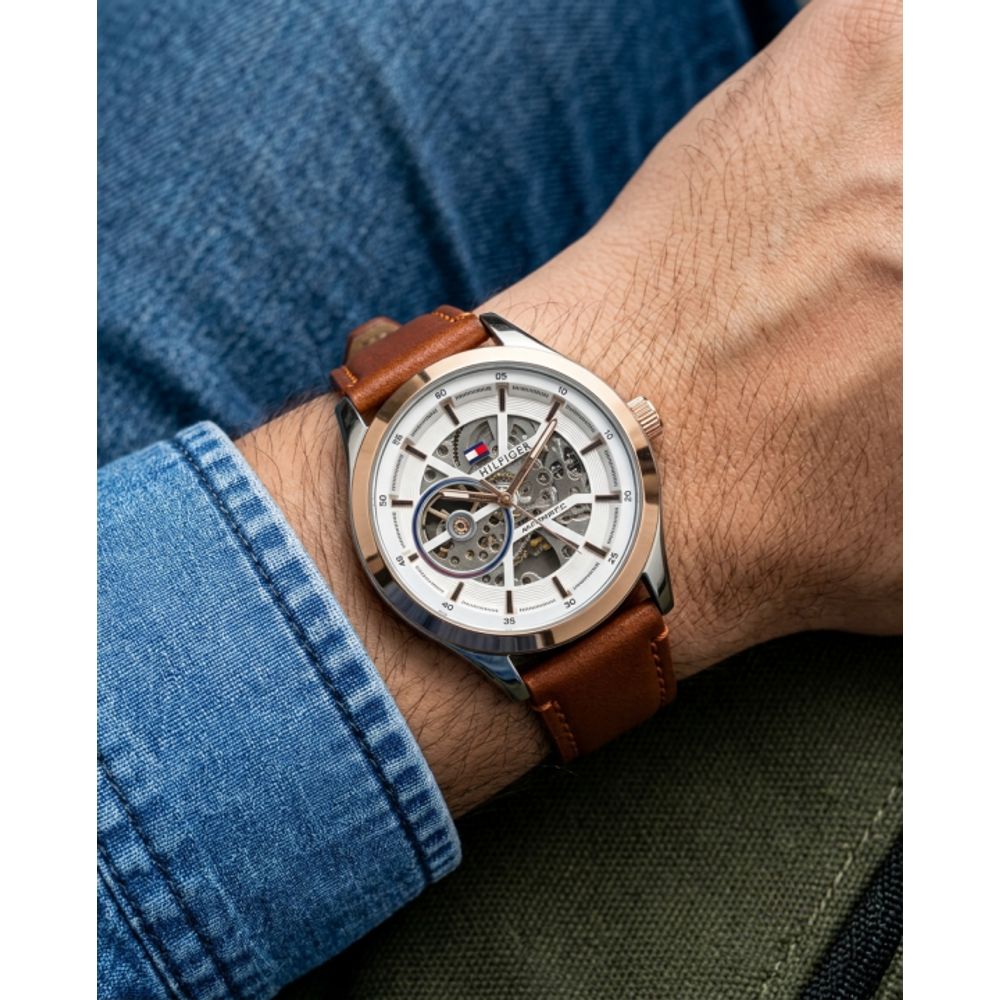 Tommmy Hilfige_r Automatic Leather LightBrown-Copper-White