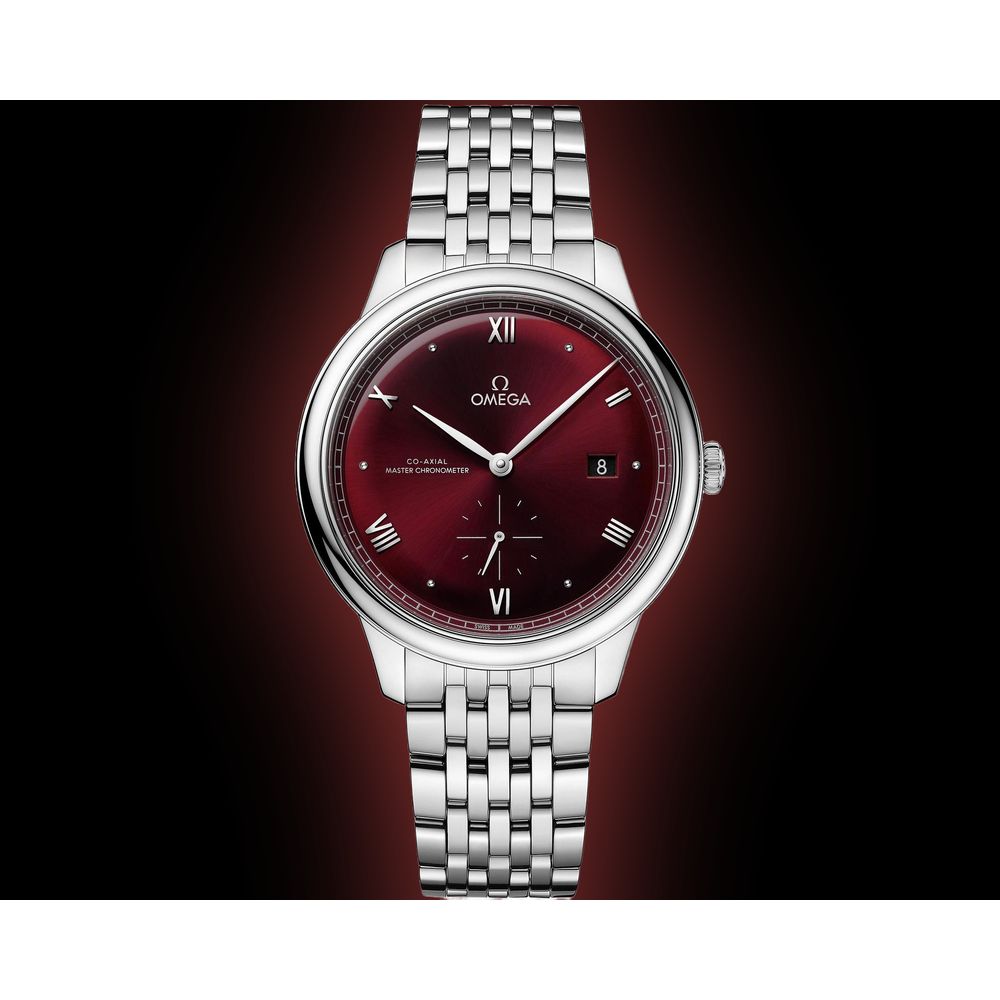 omega De Ville Prestige Silver Red