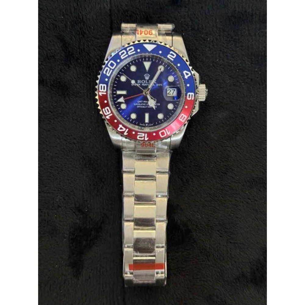 rollex_gmt master 2  silver red
