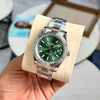Zr Rollex date just 41mm stainless steel green dial