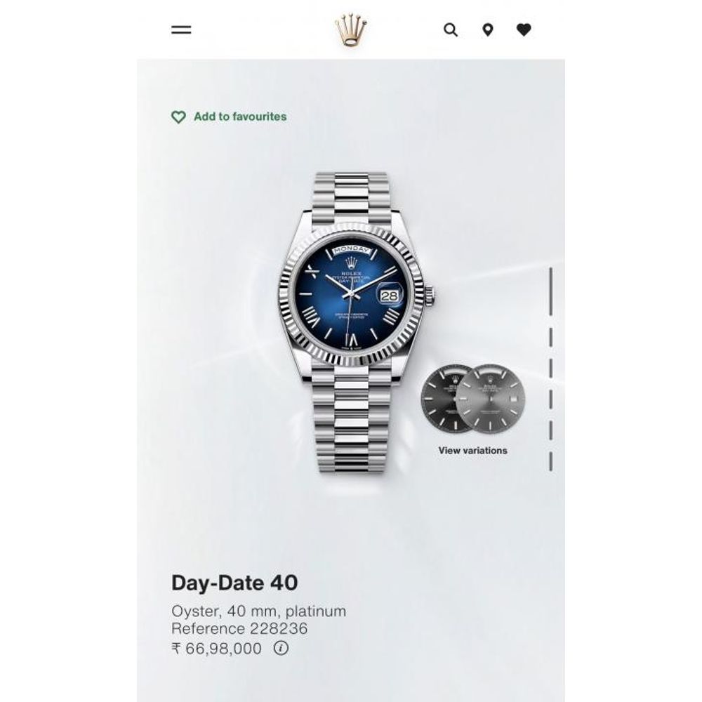 ROLEEX DAY DATE SILVER BLUE