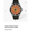 Tisot Seastar 2000 Professional 44mm Black Orange Authentic Store Quality