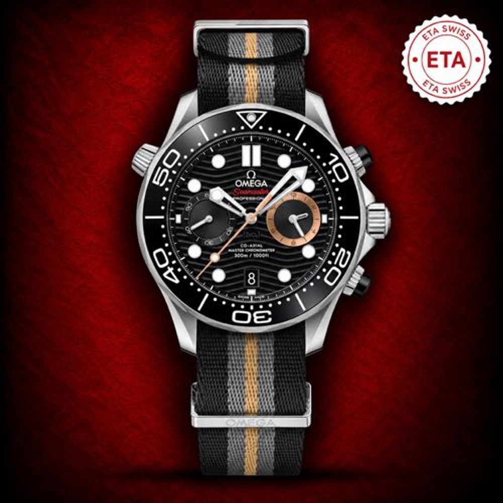 Swiss ETA Omegha Seamaster Diver 300M First Flight 007